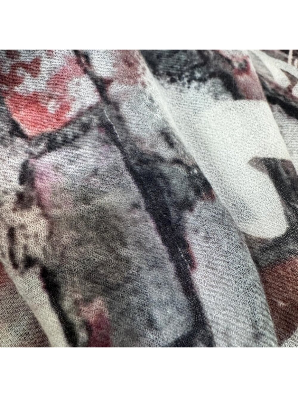 Chanel Logo Shawl Brick Pattern Cashmere Scarf - Picture 5 of 9